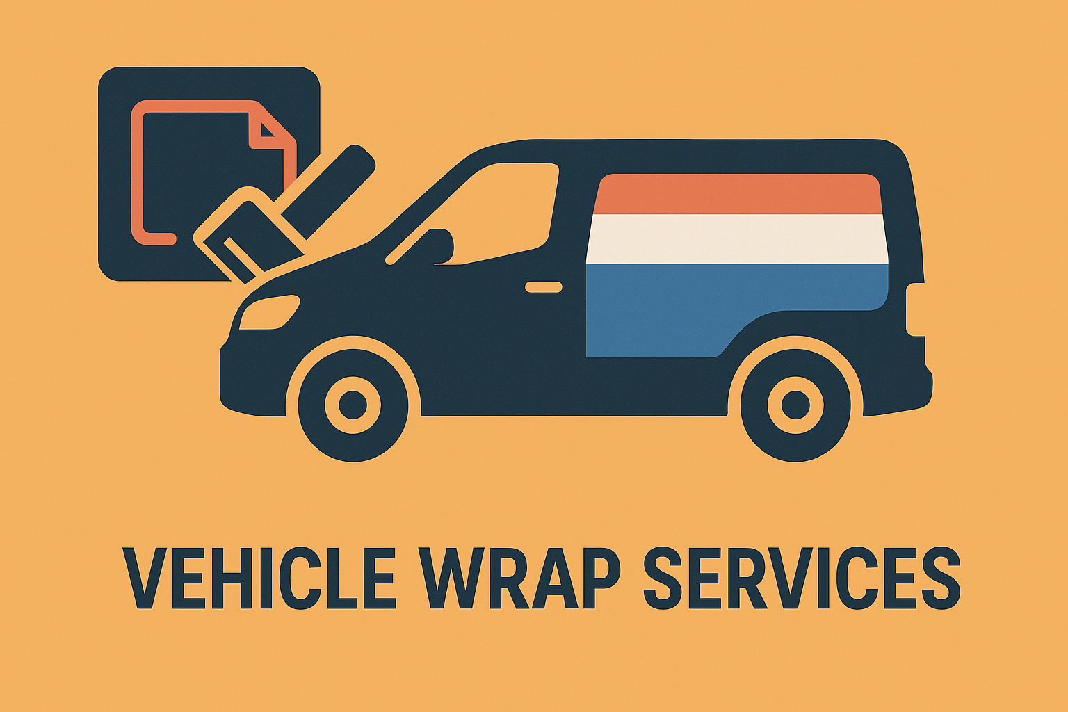 Vehicle wrap branding on a car