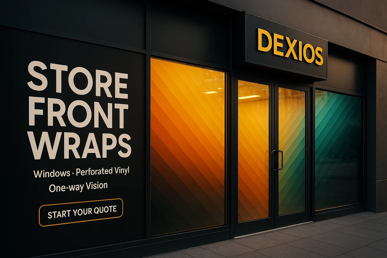 T-shirts and storefront printing
